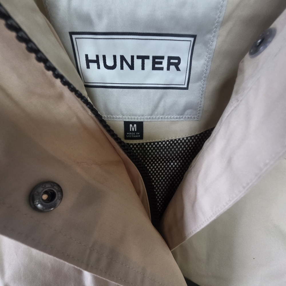 Women's Hunter Rain Jacket Water Resistant Cotton Smock Black Size M NWT - Picture 5 of 7